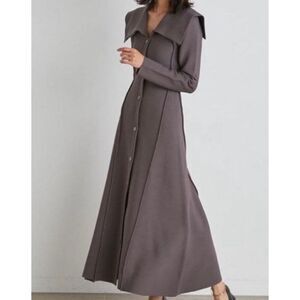 SNIDEL Front Button Knit Womens  Dress One Size Gray Will Fit XS/S/M